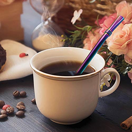 N/A/ JT1H Drinking Straw Filter Spoon Rose Gold, Acrylic, 5 Oro Rosa - Imagen 8