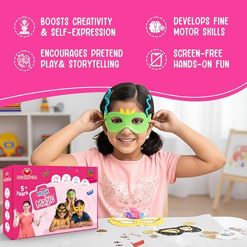 Image of BaCHPan Mask Making Kit for Kids 5+ | DIY Craft Activity Set