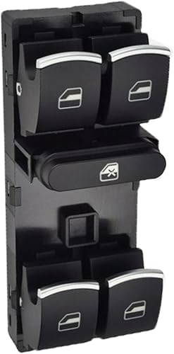 Interruptor de ventana principal para puerta delantera izquierda del lado del conductor compatible con Volkswagen CC Golf R GTI para Jetta GLI