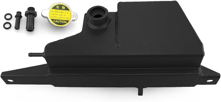 Aluminum Engine Radiator Coolant Overflow Reservoir Tank Compatible with GTR R35 GT-R35 GT-R50 T-SPEC VR38DETT GT-R Automobile Radiator Cap Cooling Water Storage Tank Can 2008-2022 Black