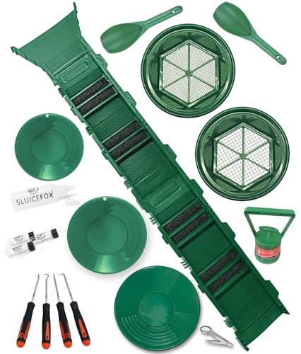 Sluice Fox Complete Gold Mining Kit with Sluice Box and Bucket Classifier | Portable Sluice Box...