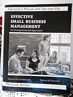 EFFECTIVE SMALL BUSINESS MANAGEMENT An Entrepreneurial Approach/Instructors Manual with Test Item File 0131470108 Book Cover