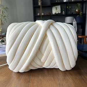 Armstricken Wolle XXL - 500g/16m Dickes Schlauchgarn Für Decken & Körbe, Dunkelgrün