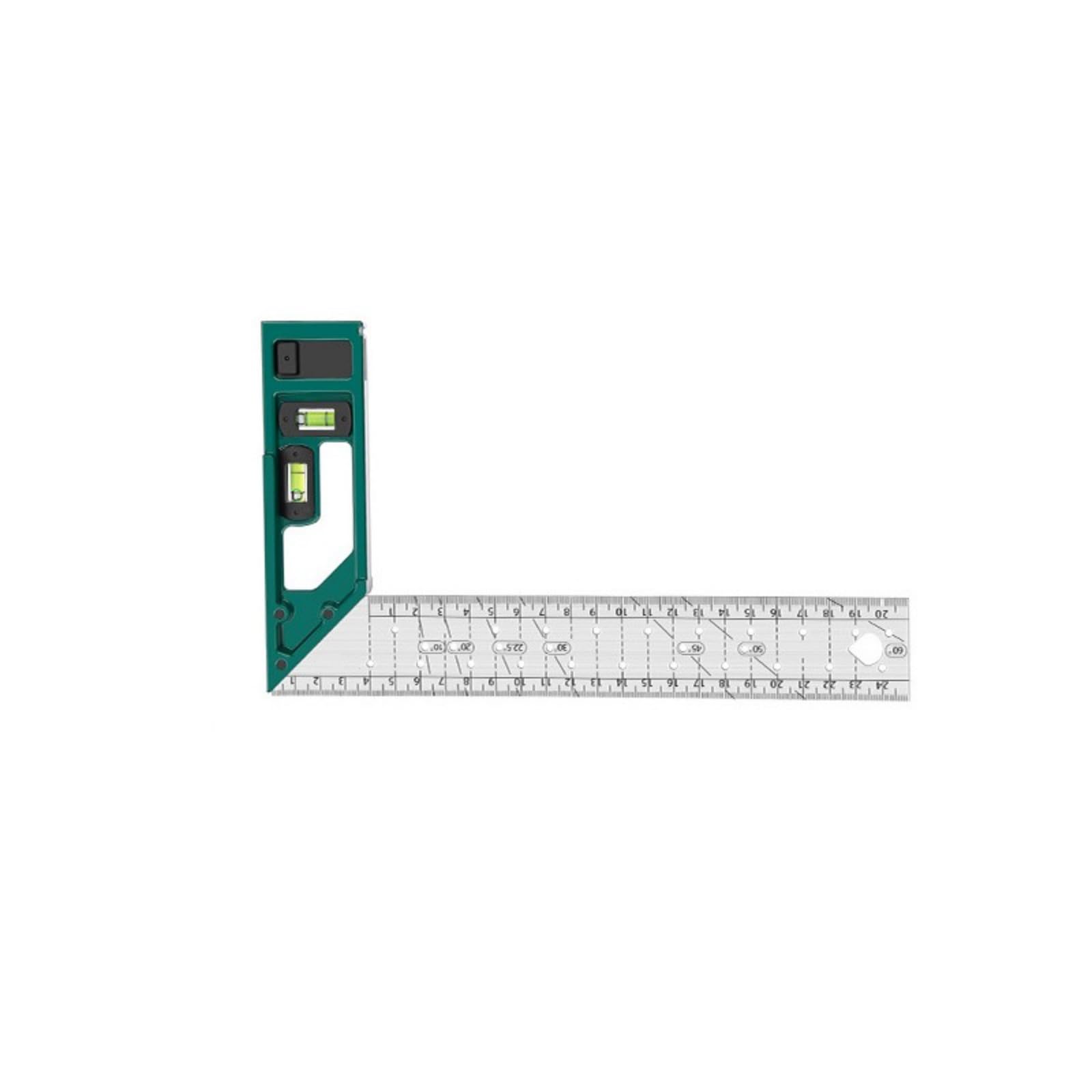 Zepfjhe 250Mm Stainless Marking Gauge Ruler Woodworking Carpenter Tools With Bubble Levels Manual Tool L Shape Square Multifunction Gauge