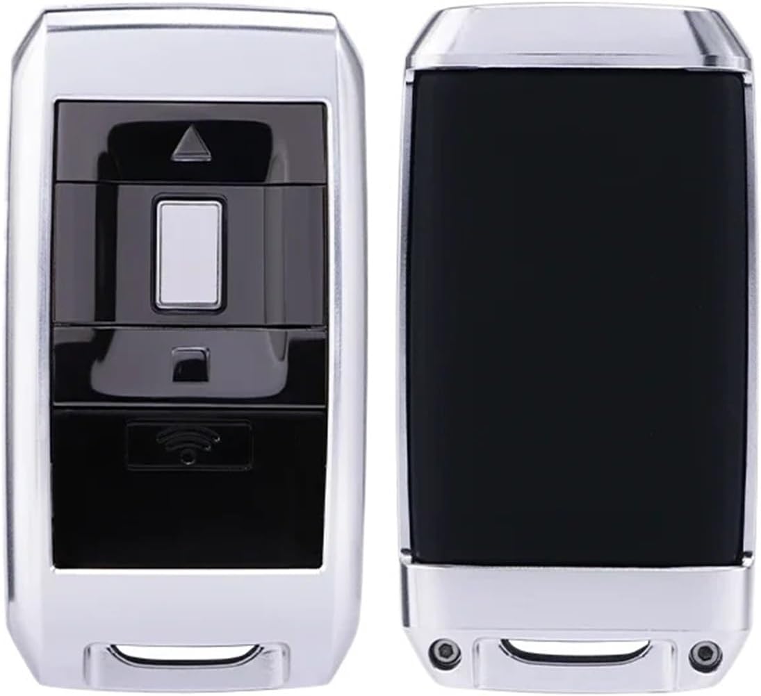 Car Key Case Compatible For Rolls Royce Aluminium Alloy Protect Cover Cullinan 18 Phantom 21 Ghost Car Key Shell/car Interior Accessories(Silver and gold)