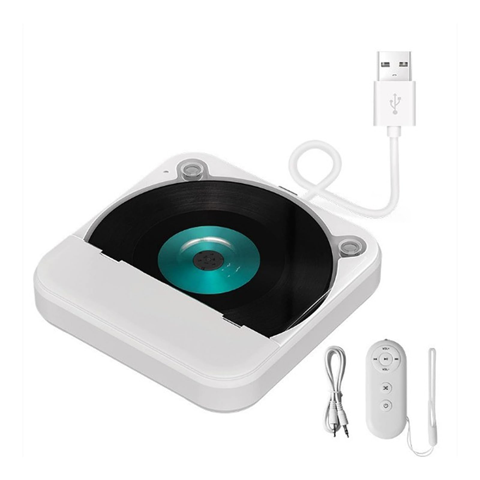 Lettore di dischi per auto portatile per sistemi audio con assistente USB e palmare per gli appassionati di musica Lettore di dischi per auto
