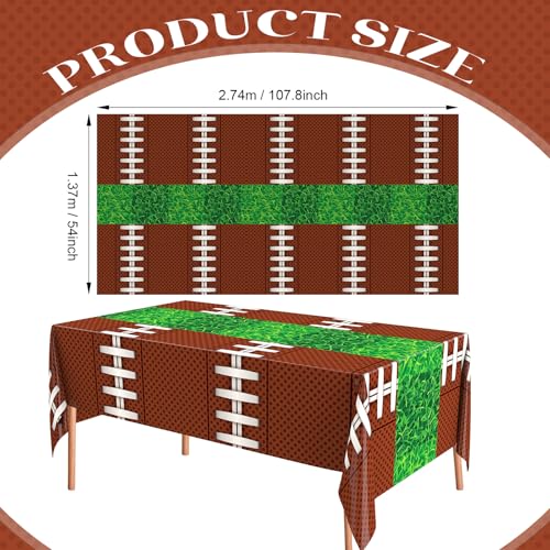 Nappe football anniversaire pour table rectangulaire de fête - 3