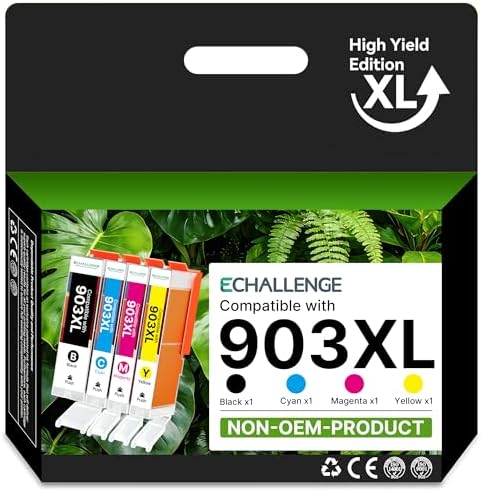 903 XL Kompatibel für HP 903XL Ink cartridges Multipack Kompatibel mit für HP OfficeJet Pro 6950 6951 6960 6970 6974 (903XL Druckerpatronen,4er-Pack) tintenpatronen