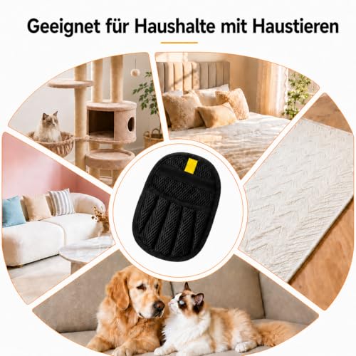 ZenithyrEn Tierhaarentferner Handschuh 2er Set – Verdicktes Design mit starker elektrostatischer Saugkraft, Fell Magnet handschuh，haarentfernungshandschuh, tierhaarentfernungshandschuh