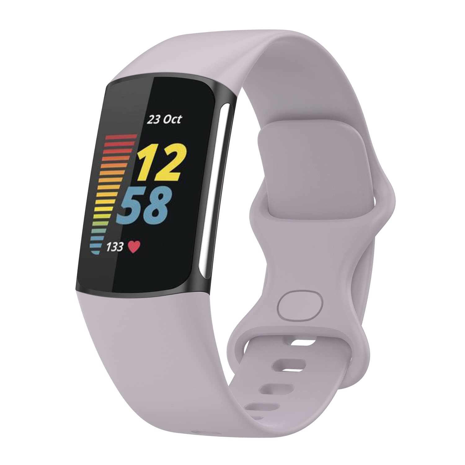 Muovrto Strap for Fitbit Charge 5/Charge 6,Silicone Replacement Sport Waterproof Adjustable Watch Band for Men and Women - Image 4