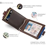SERMAN BRANDS RFID Blocking Bifold Slim Genuine Leather Minimalist Front Pocket Wallets for Men Money Clip - Image 3