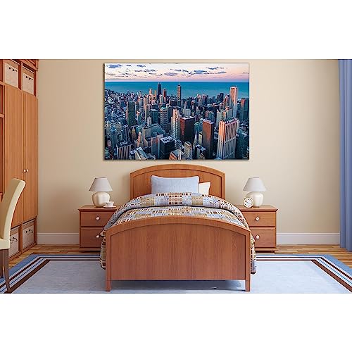 Toile Chicago Skyline ZELLART pour sublimer votre bureau moderne