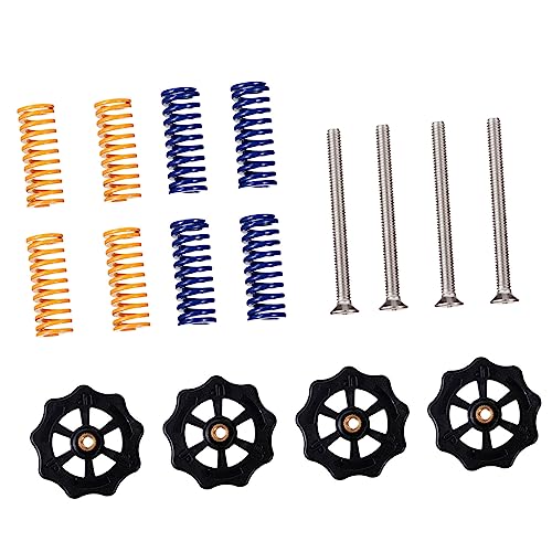 CATIEBYE 1set Printer Supplies Hand Leveling Nut Screws and Compression Springs for Ender Hot Bed
