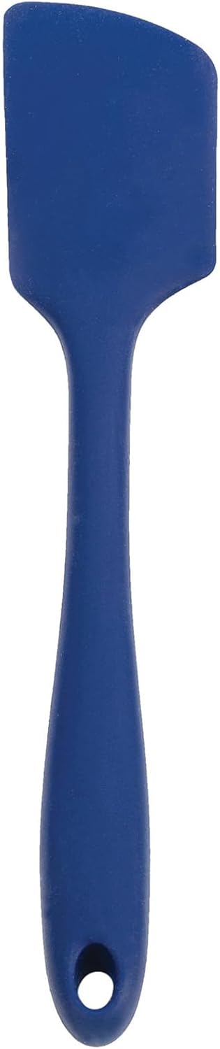 RSVP International Ela Series Heat Resistant Spatulas for Cooking & Baking Strong Silicone Wrapped Steel Rubber Scraper, Spatula, 11x2", Red