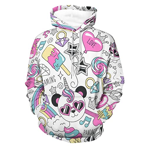 Sweat à capuche licorne panda UMENG idéal pour cocooning à la maison