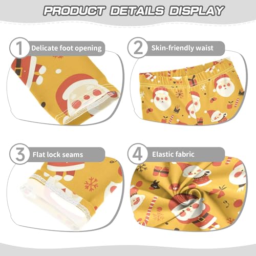 KLL Ho Ho Ho Pattern Funny Christmas Amber Little Girls Cotton Leggings Stretch High Waisted Yoga Pants Gym3