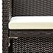 Homgoday Braunes Poly-Rattan 2-Sitzer-Sofa mit abnehmbaren Kissen, 100 x 56 x 85 cm, für Garten oder Terrasse - Wetterfest und pflegeleicht Terrassensofas, Gartenmöbel Model43911