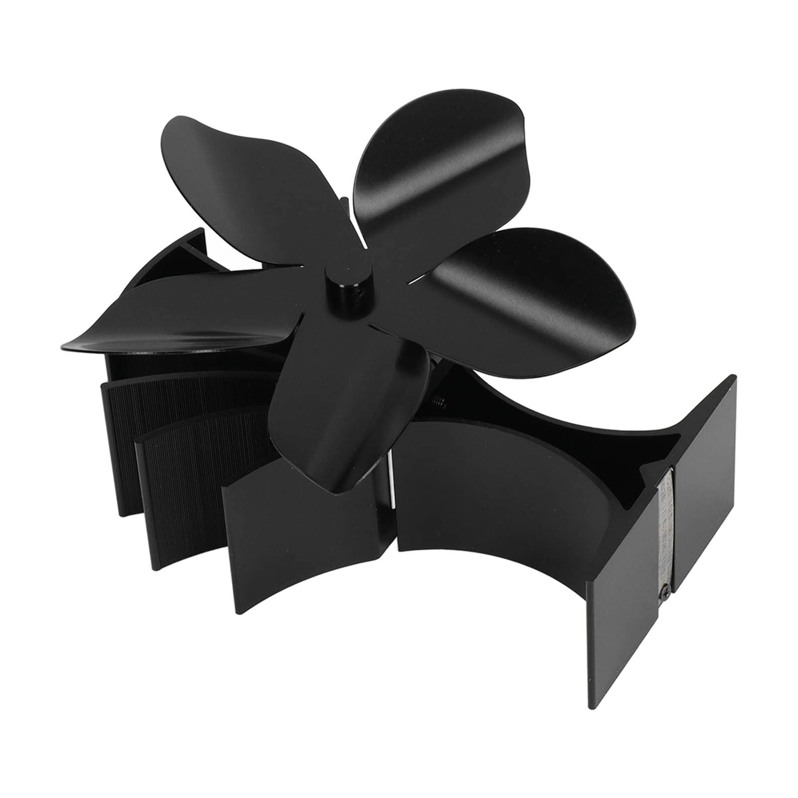 YWBL-WH Ventilatore per Stufa a Calore, 5 Pale in Lega di Alluminio per | Rumorosità Ridotta a 25dB, Regolazione Automatica della velocità, Batteria Necessaria, Ideale per Stufe a Pellet, Legna e