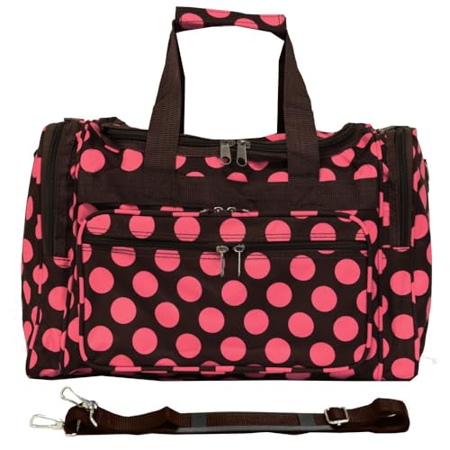 Image of World Traveler 81T16-637 Duffle Bag, One Size, Brown Pink Dot II
