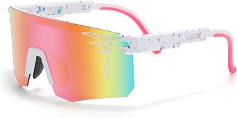 FIXEROS Polarized Youth Baseball Sunglasses for Age 8-16 Boys Girls UV400 Kids Cycling Eyewear Teenagers Sports Glasses