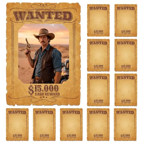 APUDWN 12 Pcs Wanted Posters Picture Frames