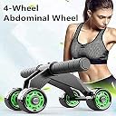 Portable Core Abdominal Ab 4 Roller Exerciser Push Up Stand Bar Abs Workout Fitness Gym Equipment with mat for Men and Women gallery image