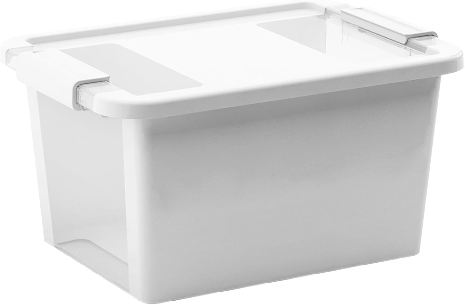Curver Set of 3 Small VersaBox Plastic Organization and Storage Box with Secure Latching Lid, White