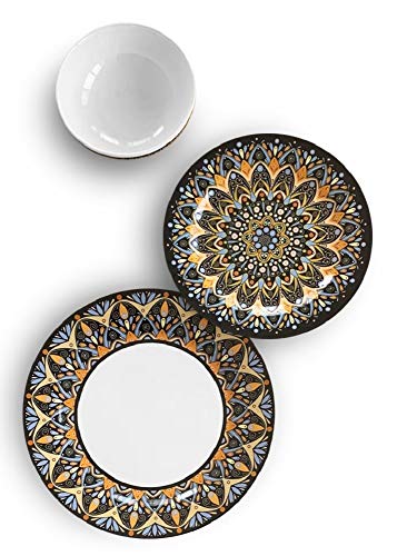 Bowla 12-Piece Melamine Dinnerware Set - Service For 4 (India Style) #TOP1