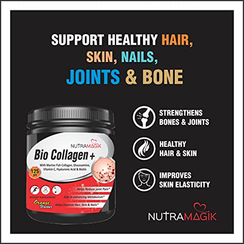 Nutramagik Marine Collagen Powder with Vitamin C & Hyaluronic Acid | For Hair and Skin Health | Metabolism Booster and for Muscle Health | 120 gm - Image 5