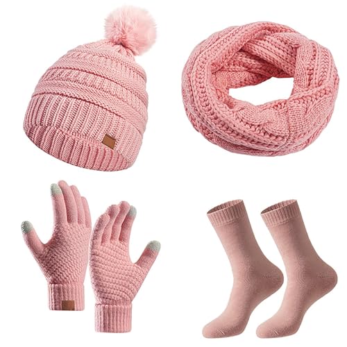 Conjunto de gorro, bufanda y prendas de abrigo para protegerte camino al trabajo