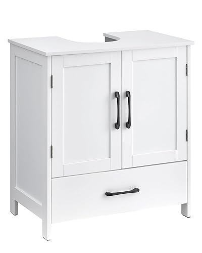 Under Sink Bathroom Cabinet, Pedestal Sink Storage Cabinet with Drawer