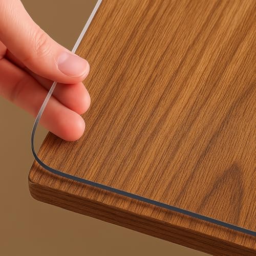 NECAUX Clear PVC Table Cover Protector 12 x 16 Inch 1.5mm Thick