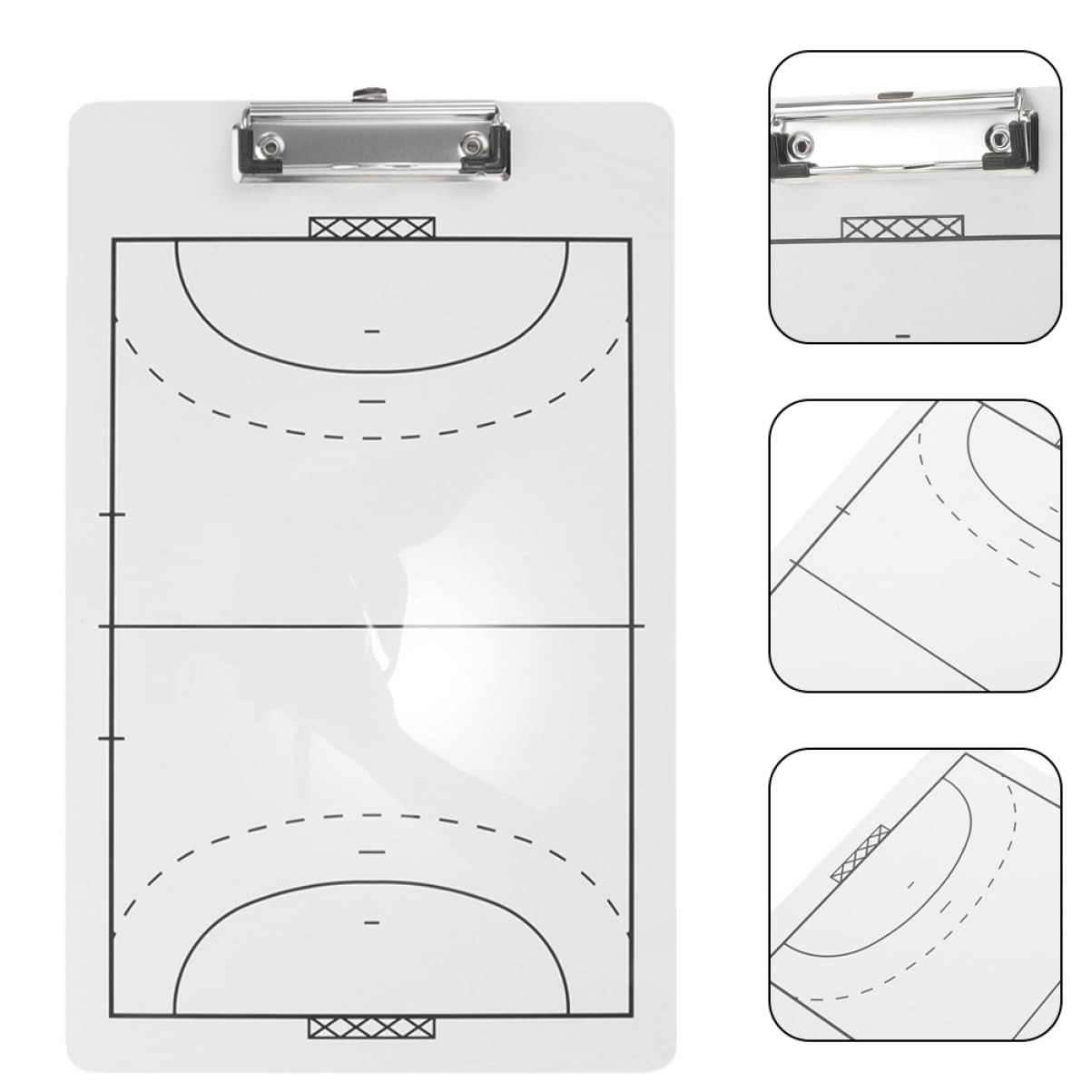 LIOOBO 2stücke Handball Coaching Board Doppelseitiges Pvc Klemmbrett Abwischbar Trainer Taktikbrett Für Handballtraining Und Wettkampf