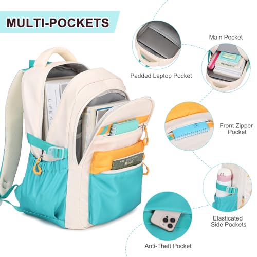 Backpack for Girls, 3Pcs Girls Backpacks with Lunch Bag Pencil Case, Kids School Backpack for Teen Girl Students Kindergarten Elementary Middle High School Bookbag Set3