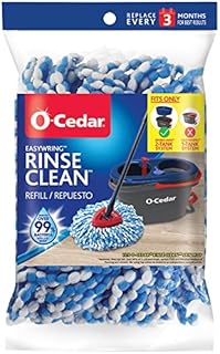 O-Cedar EasyWring RinseClean Spin Mop Microfiber Refill, 1-Pack, Blue