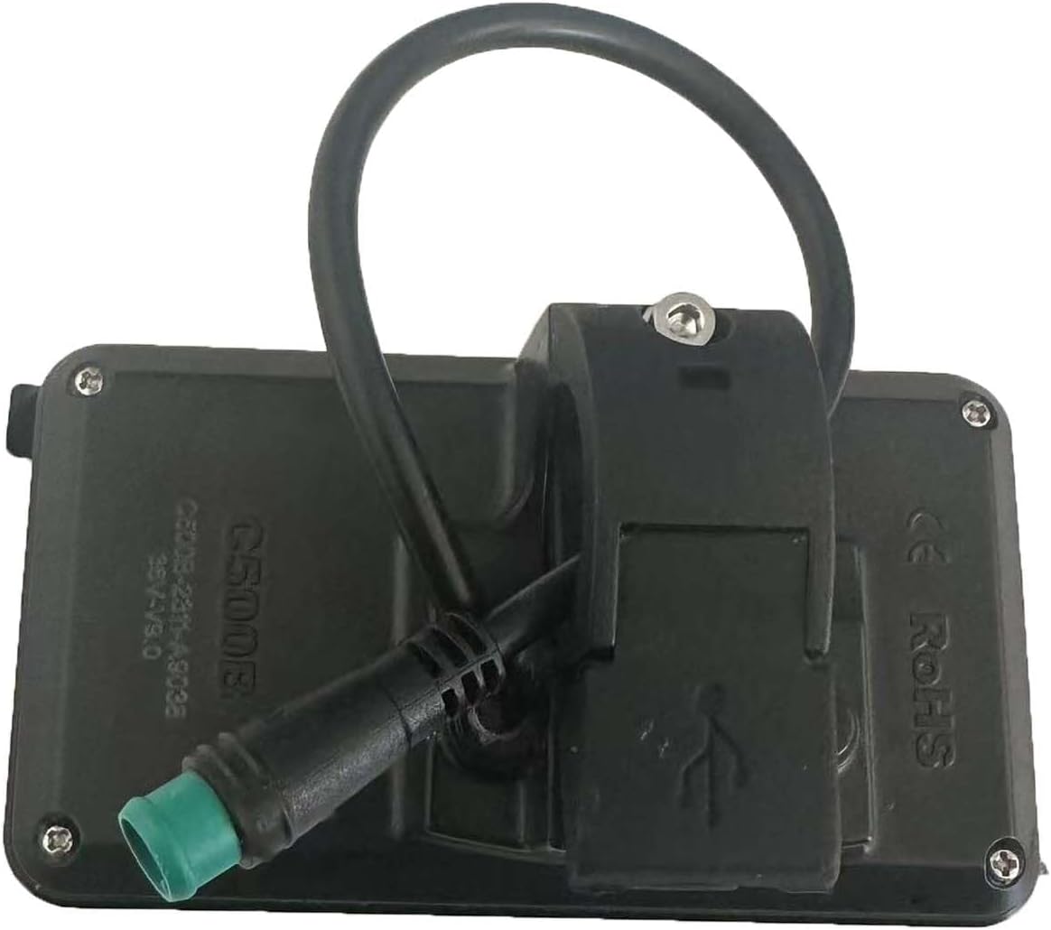 C500B Ebike LED Display Meter 36V Electric Bike Ebike Speedometer for Electric Bike Computer Waterproof Speed Control Panel for Electric Scooter Modification