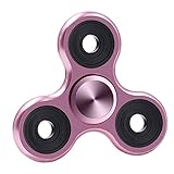 Metal Hand Spinner Toy,WINONE Al-Alloy EDC Spinner Fidget Toys Ultra Durable Stainless Steel Bearing High Speed 2-5 Mins Spins EDC ADHD Focus Anxiety Stress Reducer (Rose)