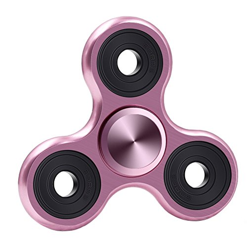 Metal Fidget Spinner, WINONE Al-Alloy EDC Hand Spinner Toys Ultra Durable Stainless Steel Bearing High Speed 2-5 Mins Spins EDC ADHD Focus Anxiety Stress Reducer (Rose)