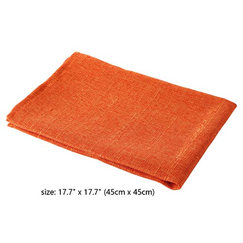 12 servilletas de tela naranja reutilizables 18" x 18" miniatura 2