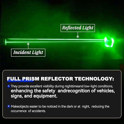 Image of PHIXBEAR 20 Pcs Super Reflection Reflective Stickers, Safety Reflective Tape for Car Bike Mailbox Helmet, White Yellow-Green Red Blue Reflective Tape Outdoor Waterproof 3.15 inch X 1.18 inch