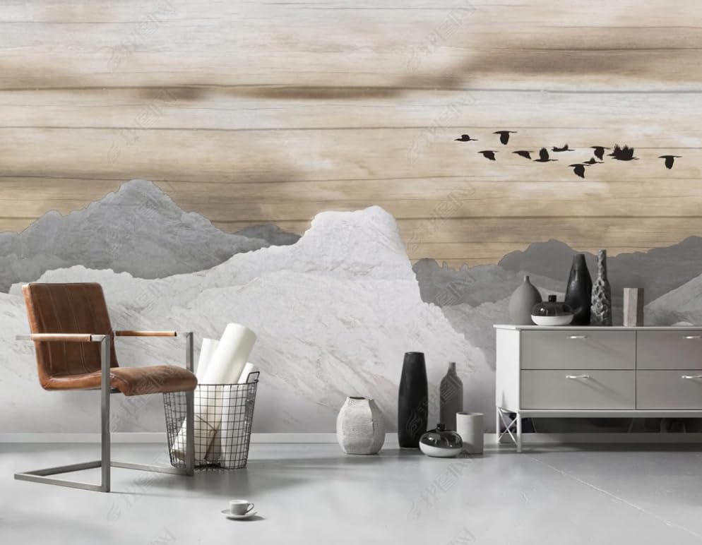 Papier peint intissé montagnes pour grand mur de restaurant