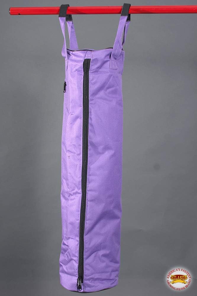 HILASON Horse Nylon Poly Bridle Halter Bag W/Zipper Purple