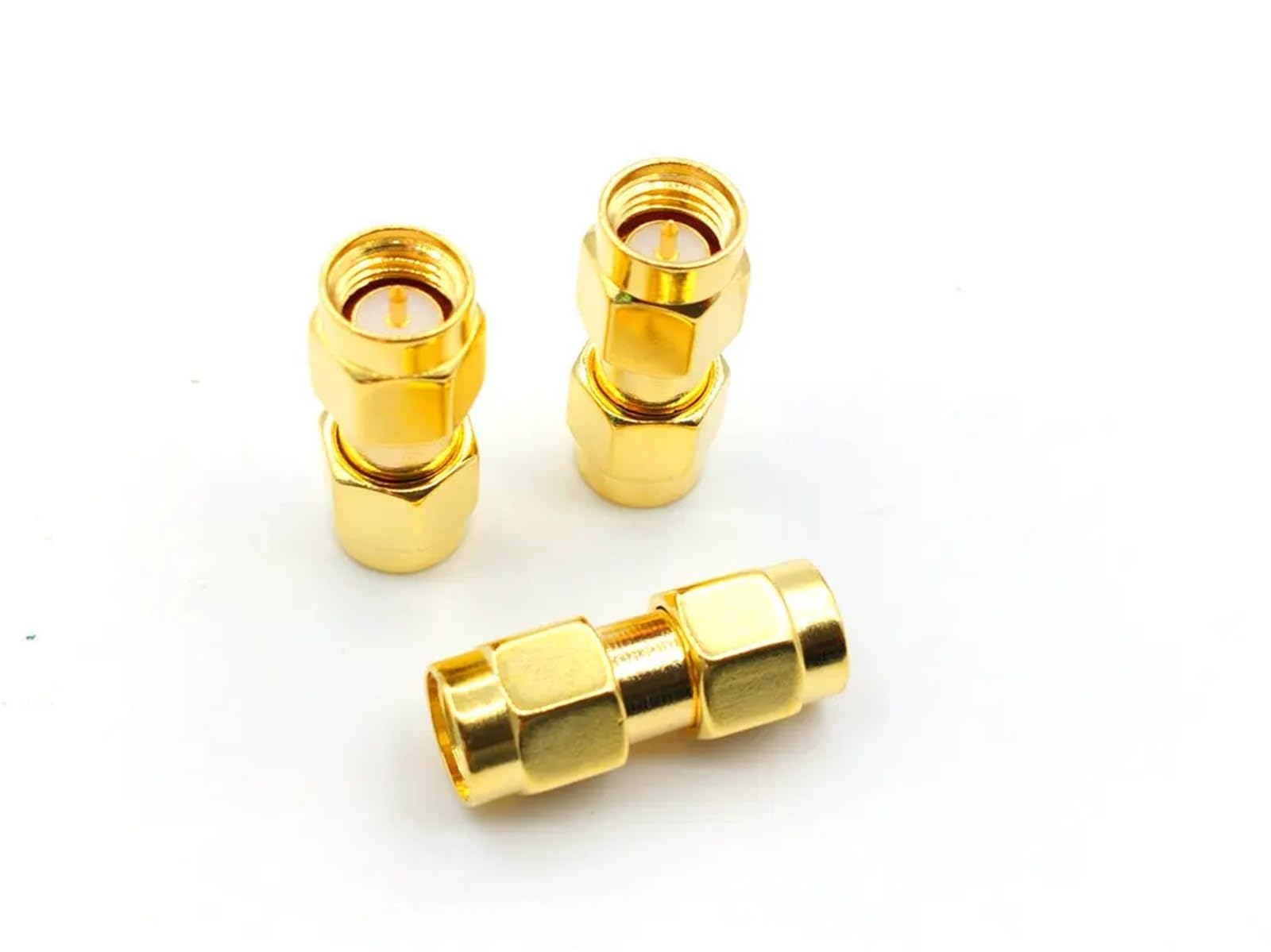 Connecteur coaxial double mâle SMA doré – Connecteur for une transmission fiable du signal(100pcs)