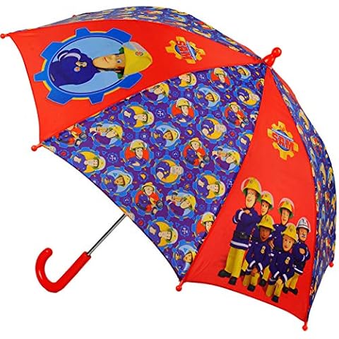 alles-meine.de GmbH Regenschirm - Feuerwehrmann Sam Jones - Kinderschirm Ø 73 cm - Kinder Stockschirm - Regenschirm - Schirm für Jungen - Kinderregenschirm/Glockenschirm Cover