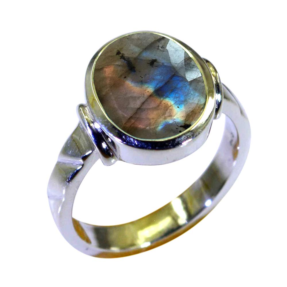 55Carat Choose Your Color Natural Gemstone Sterling Silver Statement Rings Oval Shape Handmade Sizes 5-12…