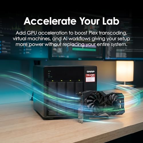 Image of QNAP TS-473A-8G-US 4 Bay High-Speed Desktop NAS with AMD Ryzen 4-core CPU, 8GB DDR4 Memory and 2.5GbE (2.5G /1G /100M) Network Connectivity (Diskless)