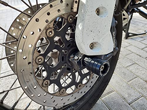 Protecteur de fourche Moto Guzzi Stelvio 1200 finition noire haute résistance