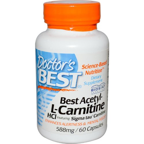 Doctor's Best - Best Acetyl-L-Carnitine Featuring Sigma Tau Carnitine 588 mg. - 60 Capsules