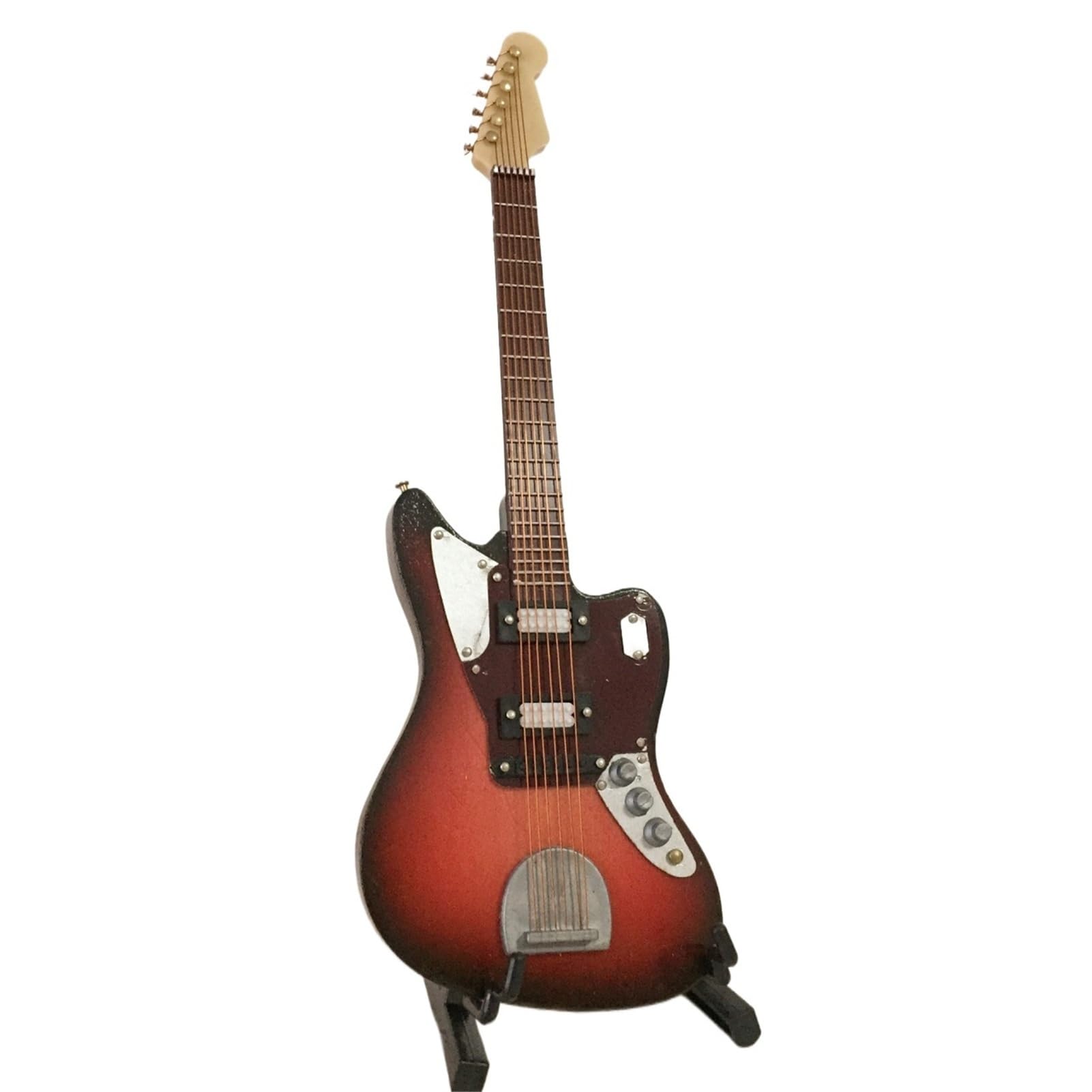18cm Miniature Electric Guitar Model Ornament Musical Instrument Decor