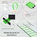 Advanta Sports Deluxe Edition Agility Ladder Training Set - Ladder w/Bag & 13 Disc Cones - Improve Speed & Strength Soccer, Football, Basketball, Fitness w/4 Steel Pegs, Workout Charts